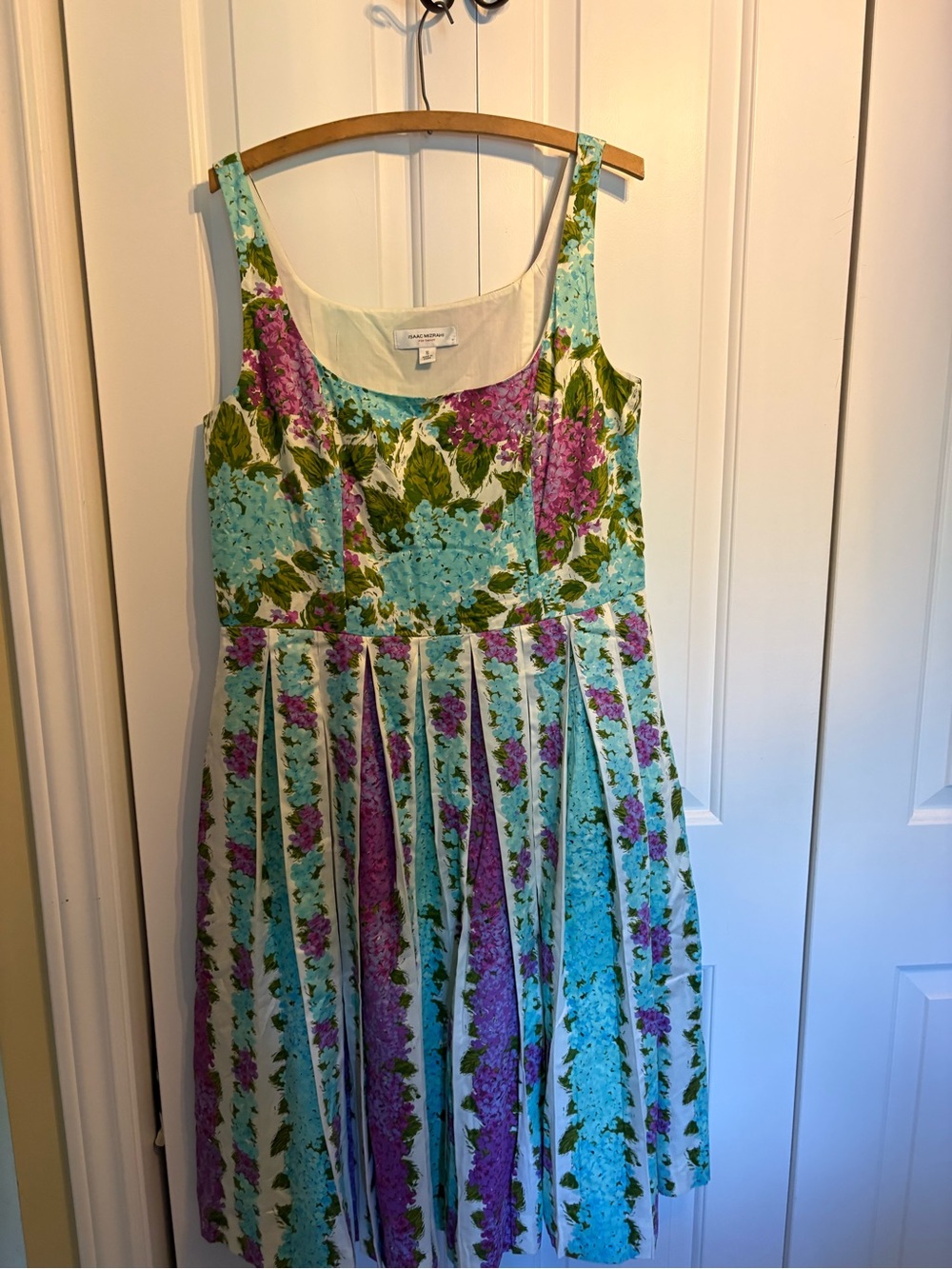 Isaac Mizrahi Aqua, Purple & Green Floral Fit-and-Flare Dress